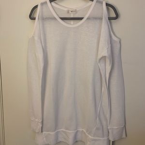 XS Stem @ Nordstrom white cold shoulder sweater
